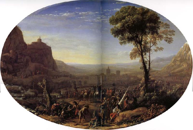 Gellee Claude,dit le Lorrain Le Pas de Suze force par Louis XIII oil painting image